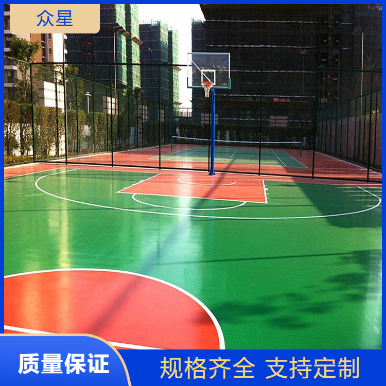 日照市塑胶篮球场篮球场硅PU - 厂家